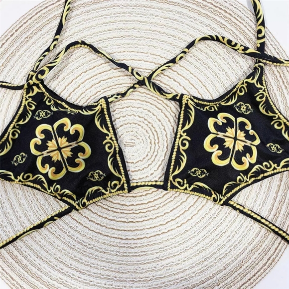 New Sexy Cut Out Strappy Bikini Set Swimsuit - Picture 10 of 13